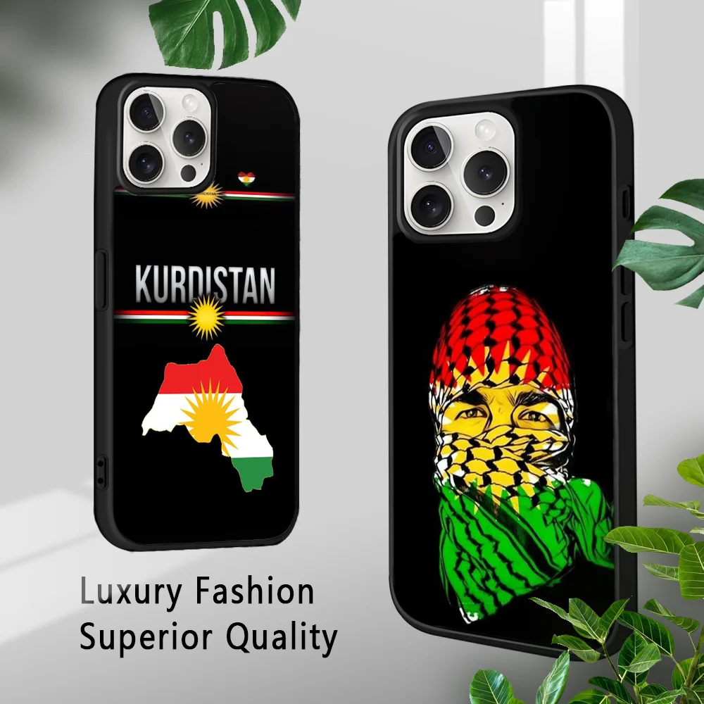 Чехол для телефона с флагом Курдистана iPhone 16 15 14 13 12 11 Pro Xs Max Mini Plus Celulares Hard Funda