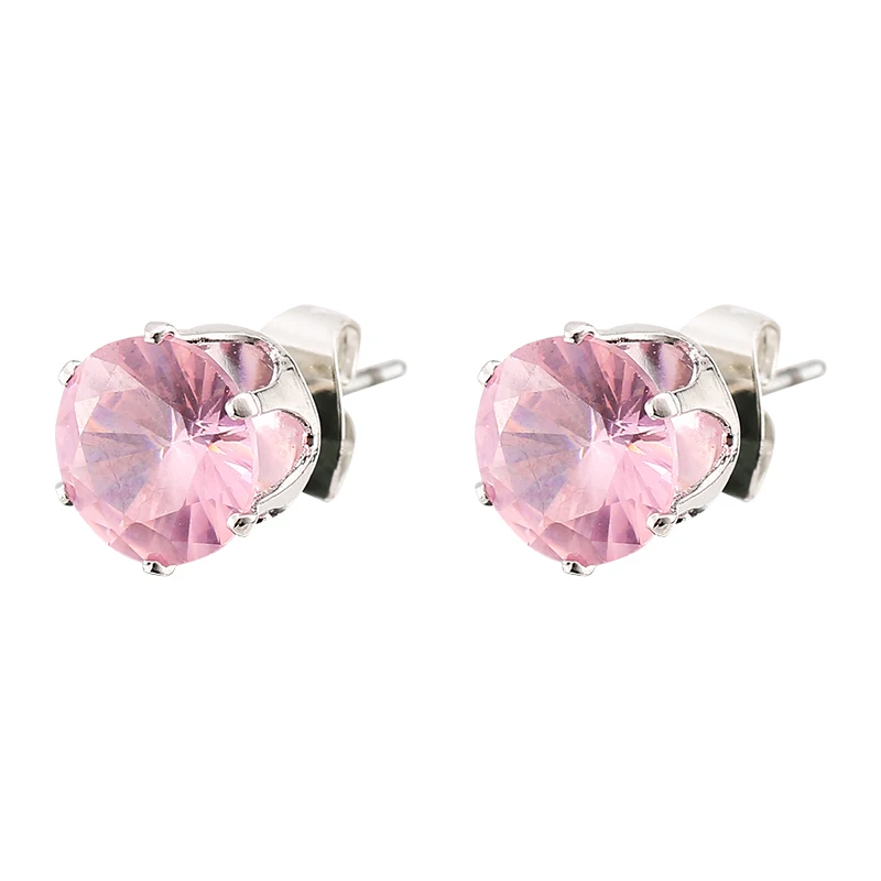 

KHARISMA Fashion Jewelry Elegant Zircon Stud Earrings Korean Style Copper Alloy Ear Wear for Women Girls