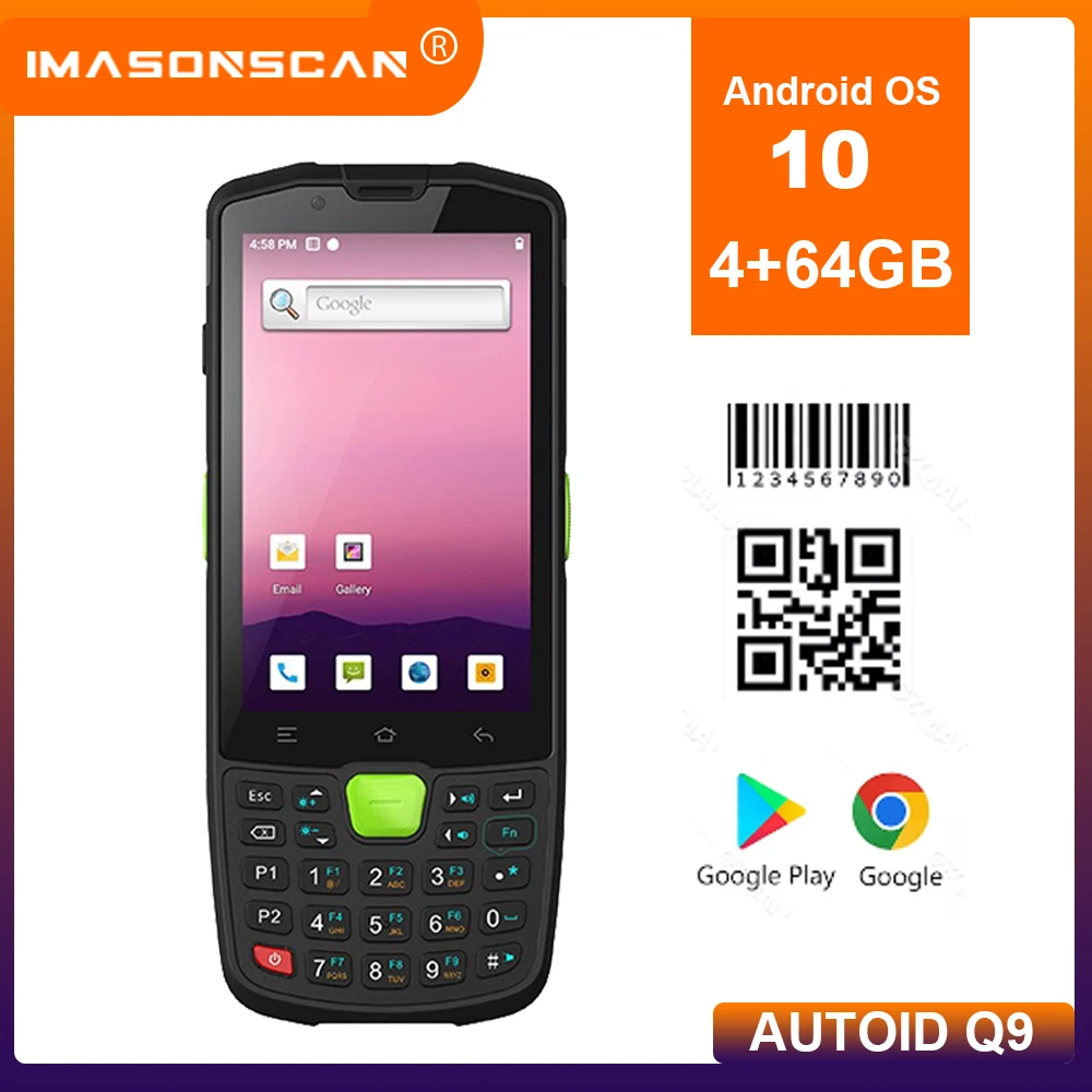 IMASONSCAN AUTOID ® Терминалы данных 2D-сканера штрих-кода Q9 встроенный двойной микрофон