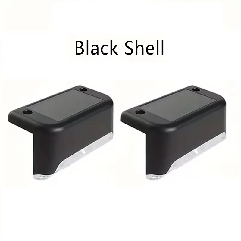 JVEE 2 шт. черный солнечный ступенчатый светильник водонепроницаемый светодиодный