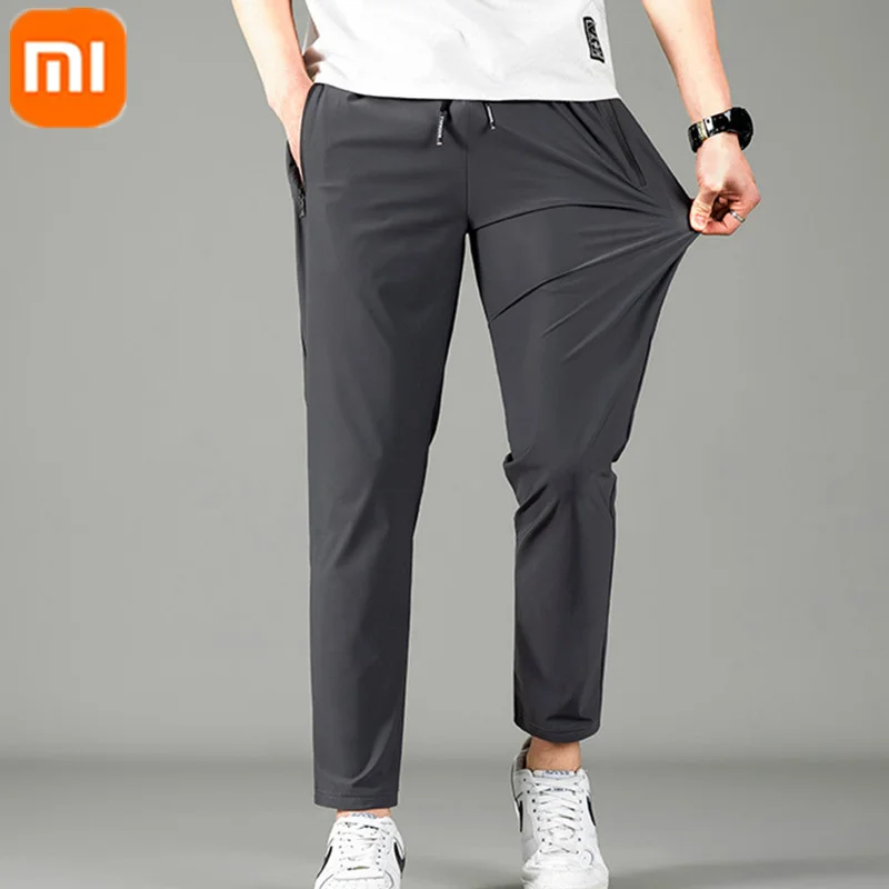 

Xiaomi ice silk quick-drying Sports leisure trousers summer high elastic breathable skin-friendly running fitness cropped pants