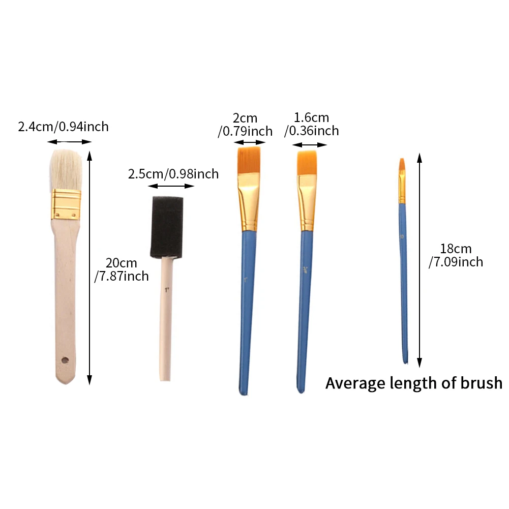 

25pcs Bristle Horse Hair Accessories Paint Brush Set Drawing All Purpose Watercolor Art Supplies Students Acrylic Painting Oil