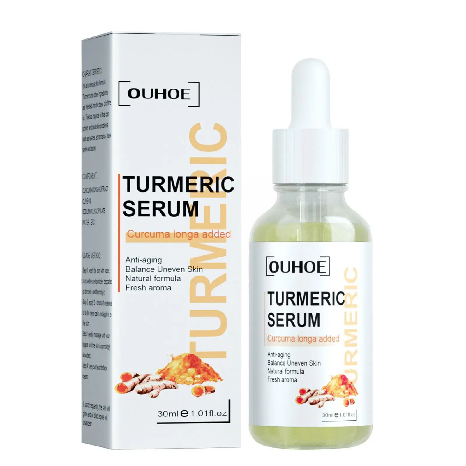 

Turmeric Repair Serum Anti-wrinkle Lifting Firming Dark Corrector Whitening Oil Spot Essential Brighten Face Moisturizing