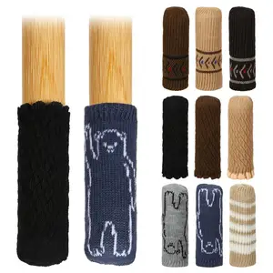 Image for 4Pcs/Set Cute Knitting Floor Protector Anti-Noise  