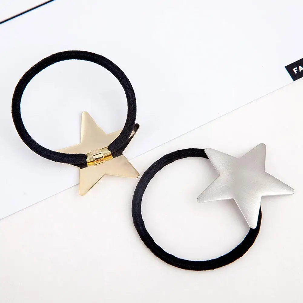 

Korean Fashion Pentagram Star Metal Hair Ties For Women Vintage Aesthetic Trend Hair Rope Harajuku Fashion Hair Accessories R1e8