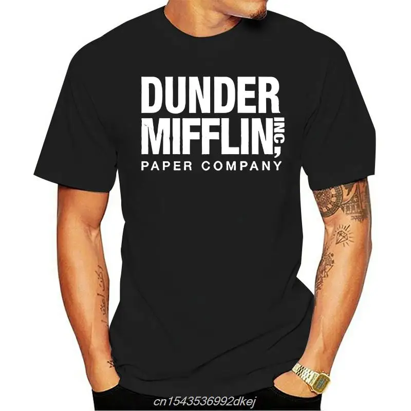 

Мужская футболка темно-синего цвета с надписью «The офис, ТВ Show Dunder Mifflin»