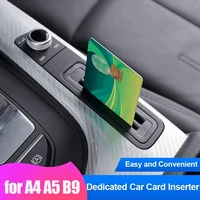 inner console gear box insert card case slot storage box for a4 a5 b9 2017 2021 lhd car accessories