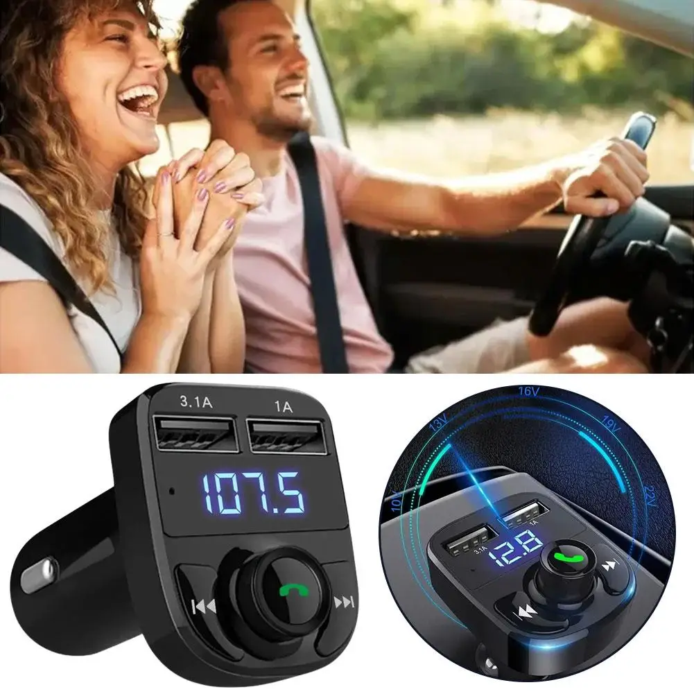 Новинка автомобильный FM-передатчик Bluetooth 5 0 2 USB-порта mp3-плеер автомобильное