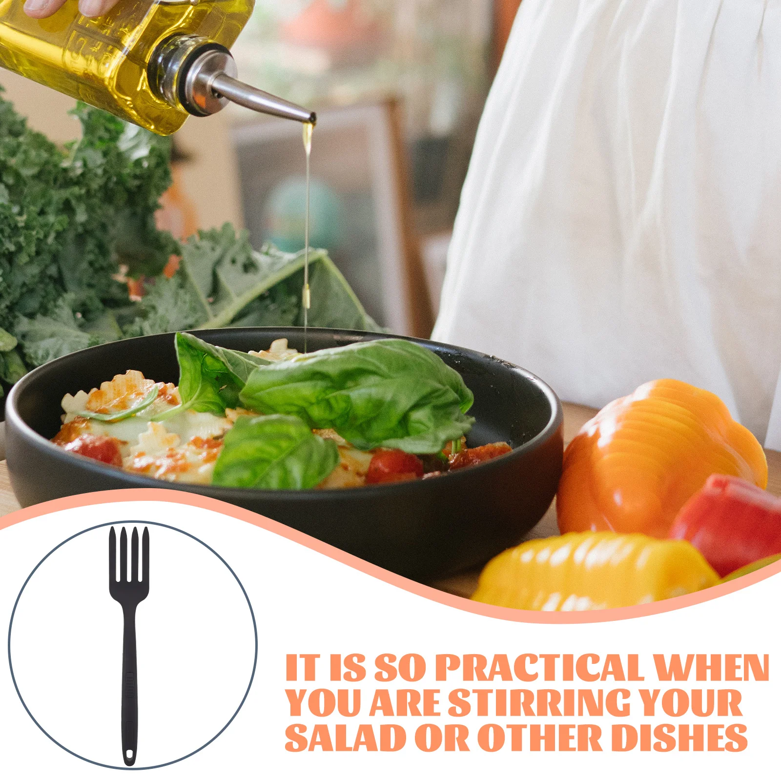 Силиконовая кухонная вилка рамэн лапша гвинчи паста кухонный сервер для еды