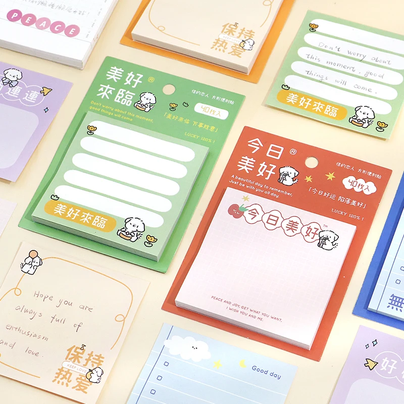 

10packs/LOT yuanqi gas station series cute lovely message material paper memo pad