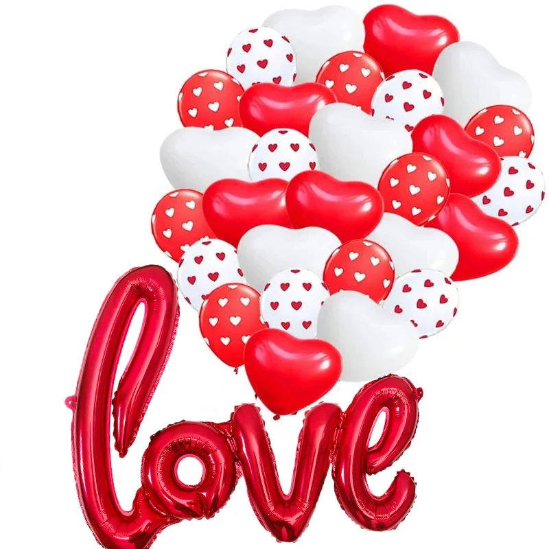

Гелиевые шары 30 шт./лот в виде сердца, фольгированные шары с конфетти, украшения для Дня Святого Валентина, свадьбы, вечеринки, праздничные подарки, латексные шары