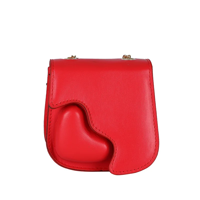 

2022 Fashion PU Fashion Ladies Love Peach Shoulder Bag Women's Crossbody Bags Heart Chain Bags Personalized Birthday Gifts