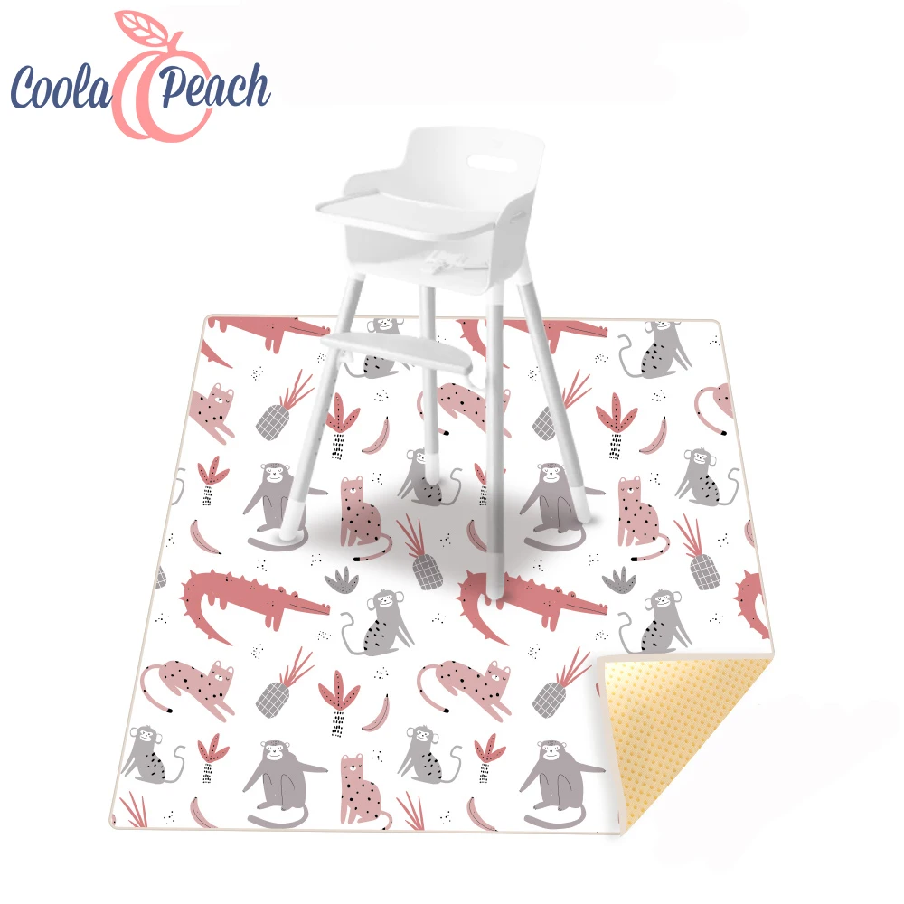 Всесезонный нескользящий Водонепроницаемый пеленальный коврик Coola Peach # Boutique Life # для новорожденных, складной портативный детский игровой к...
