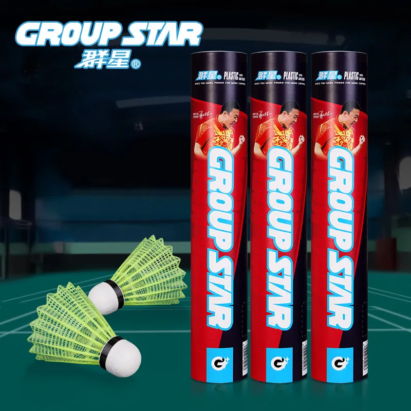 

Stars Gs5212 Plastic Nylon Badminton Balls For Batting Training 3 6 12 Pack