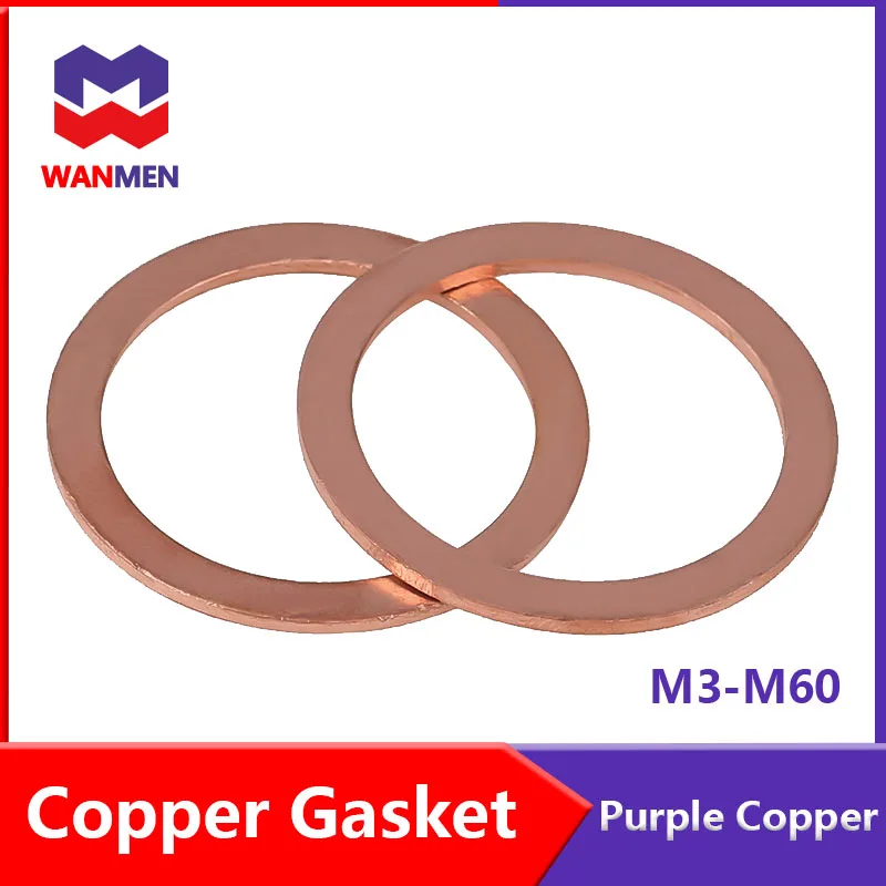 

Copper Gasket Washer for Marine Meter Copper Metal Washer Ship Instrument Accessories Sealing Flat Washer Ring Solid Copper Was