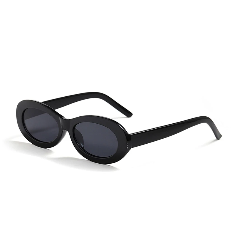 Солнцезащитные очки унисекс в стиле ретро Овальные желейные темно-зеленые с