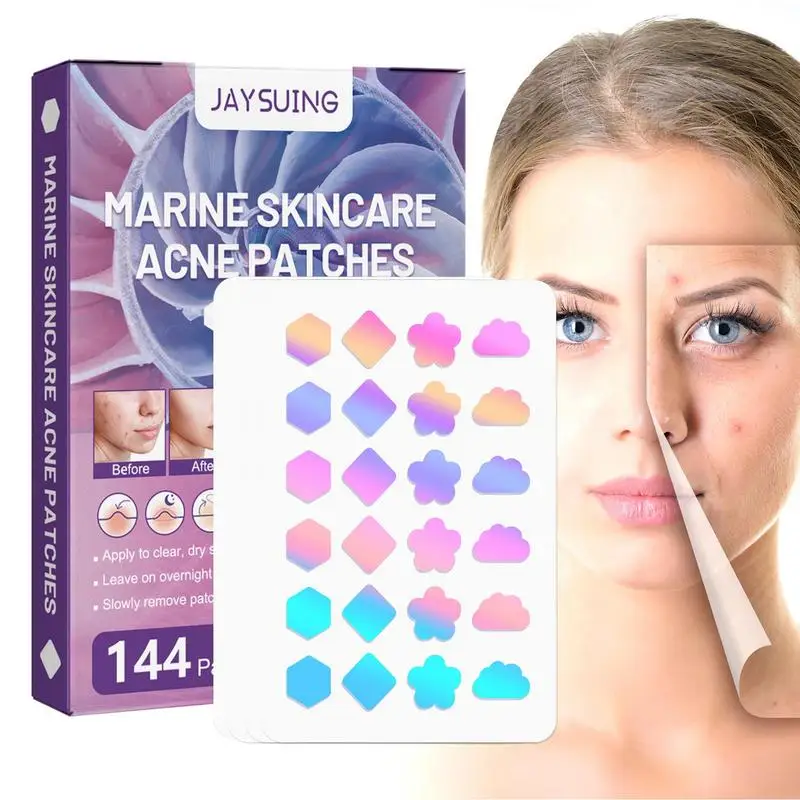 

Патчи для пятен, 144 патчей, геометрические формы, товары для ухода за собой, патчи для прыщиков, Гидроколлоидные наклейки с масляным покрытие...