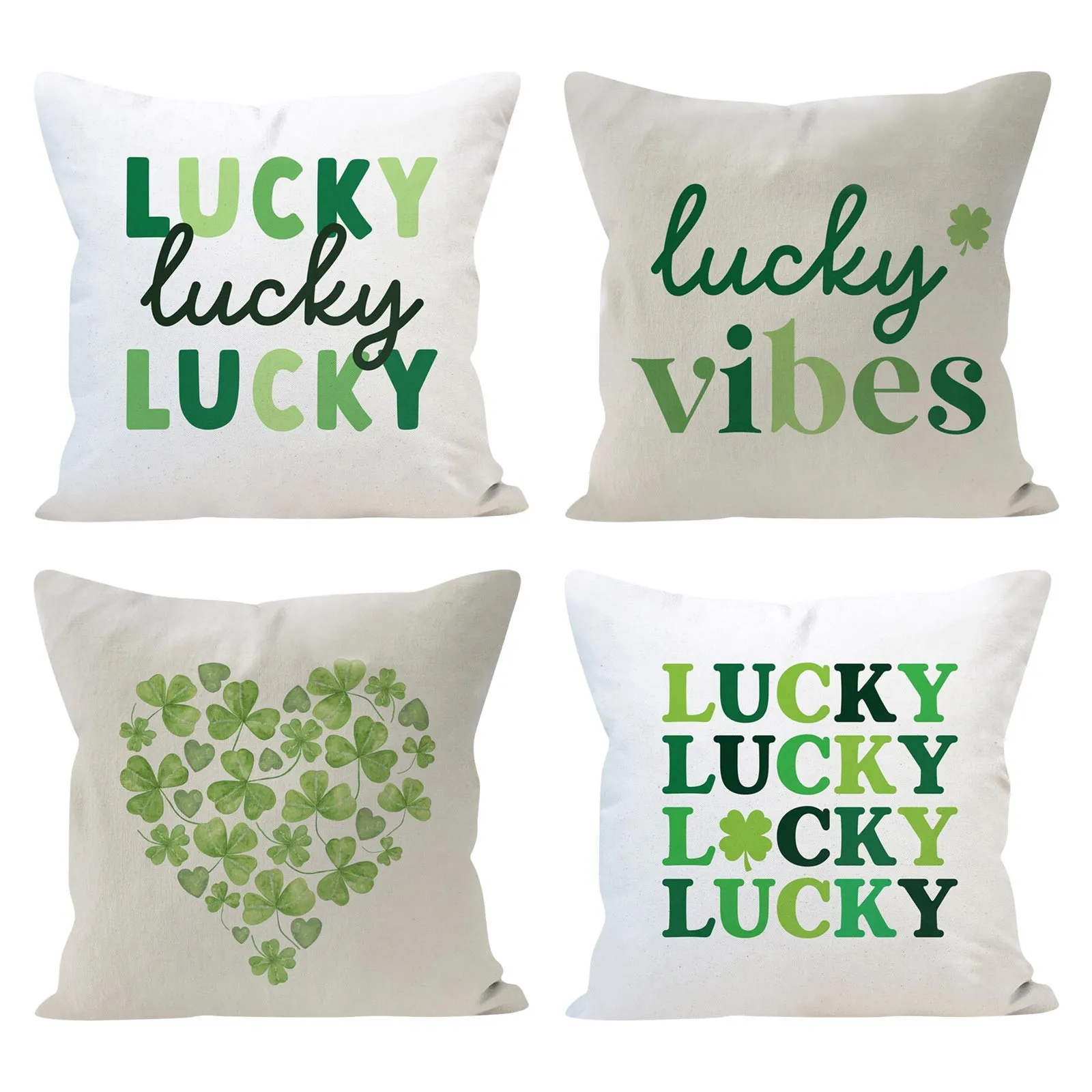 

4PCS Irish Day Pillowcases Living Room Sofa Bedroom Decoration Pillowcases