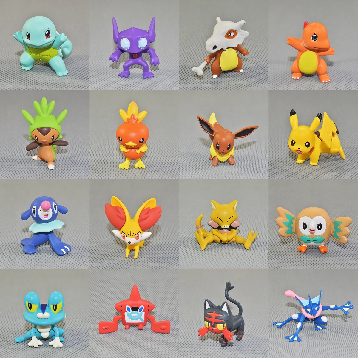 

36 Type Pokemoned Figures Pikach Squirtle Charmander Popplio Ninetales Marowak Mini Action Figure Collectible Toys for Kids
