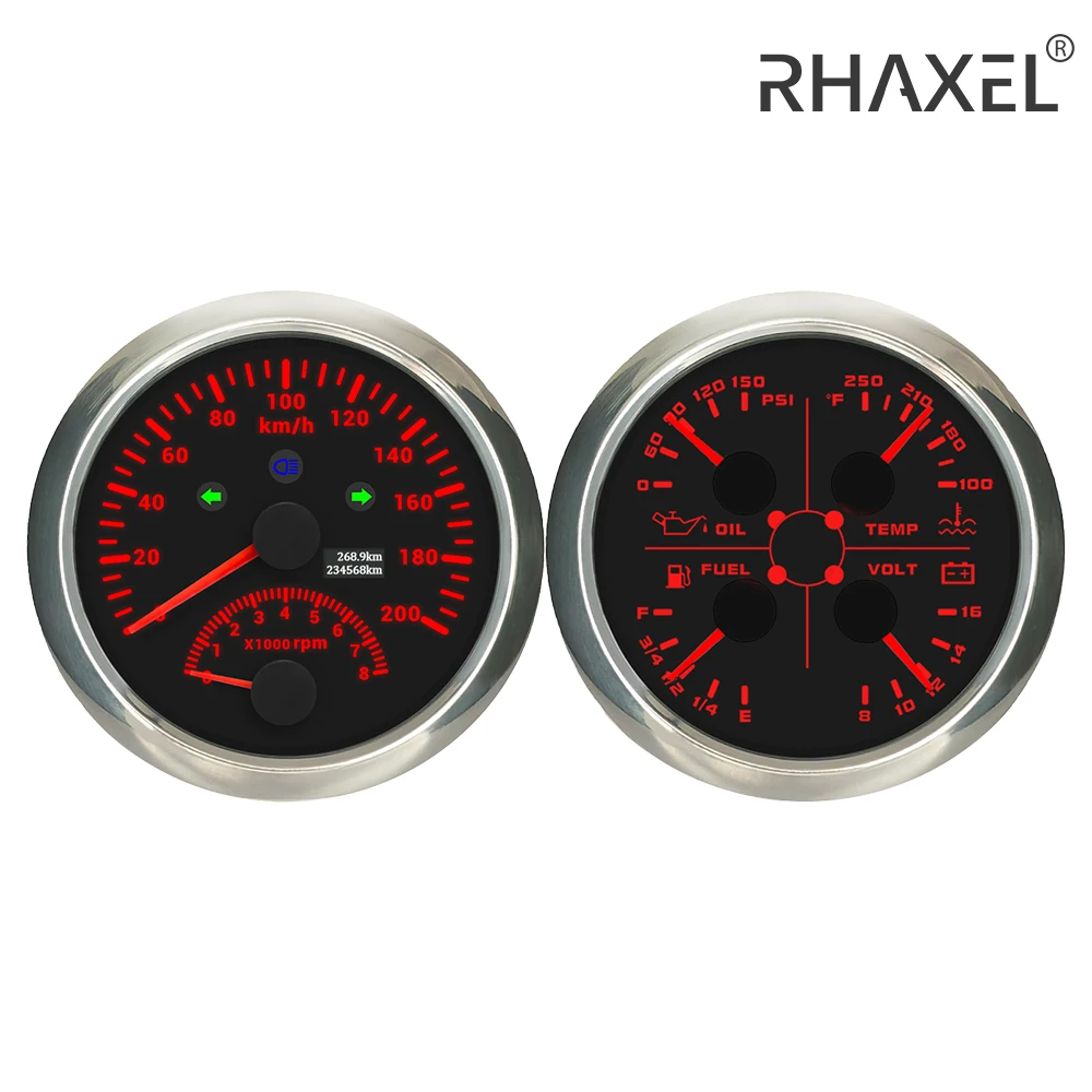 Автомобильный комплект датчиков RHAXEL 2 GPS Спидометр 120 км/ч с тахометром 4 в 1