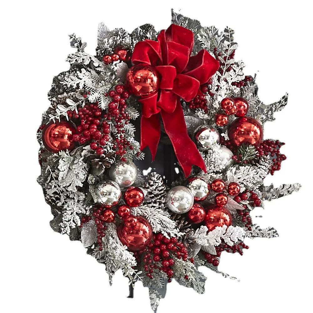 

Christmas Wreath Outdoor 2022 Xmas Decorations Signs Home Garden Office Porch Front Door Hanging Garland 2023 New Year Decor
