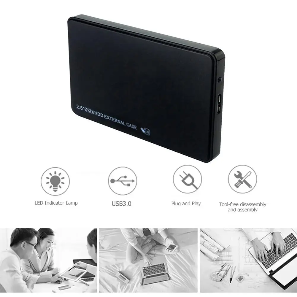Корпус для жесткого диска 2 5 дюйма SATA USB 3 0 черный