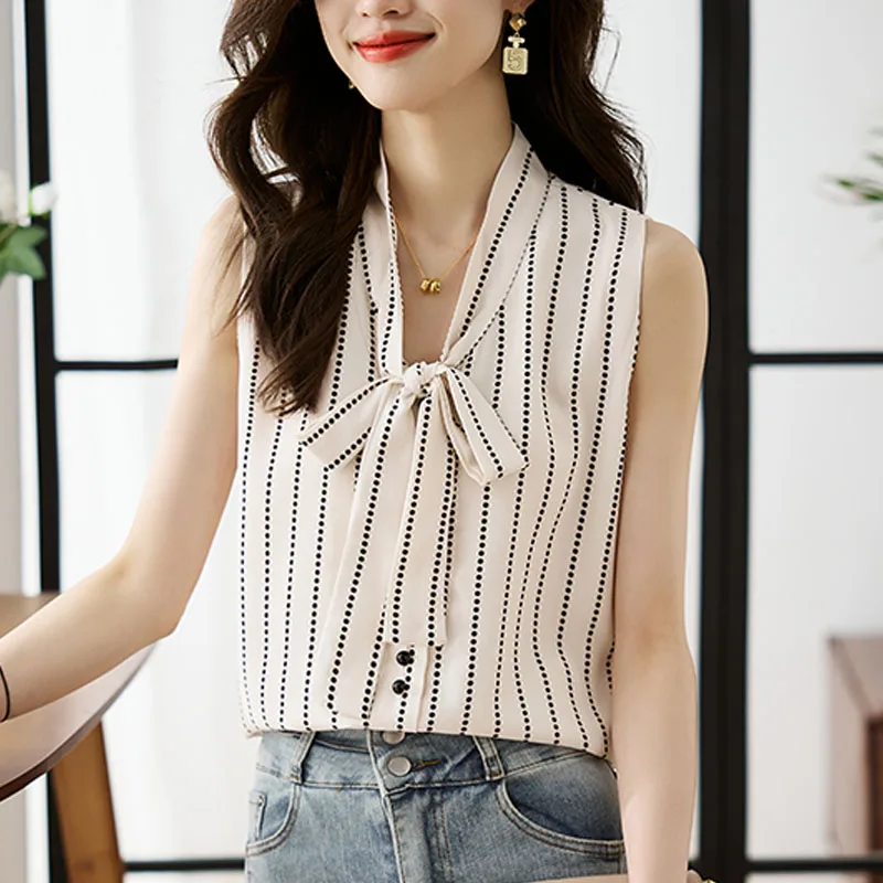 Шифоновая Блузка Модная элегантная женская одежда офисные женские топы с