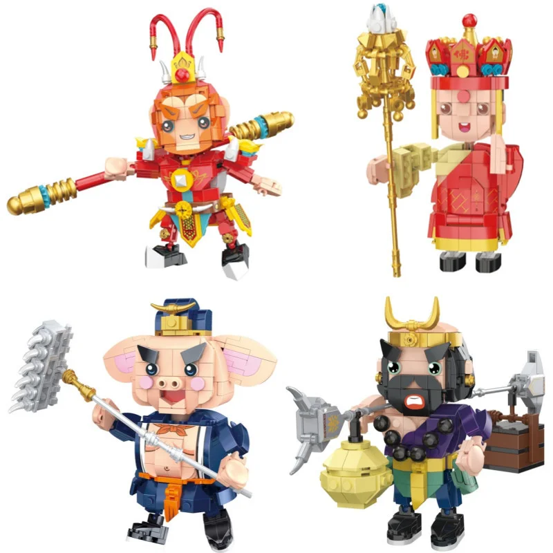 

Monkey King Figure The Journey To The West Model Sun Wukong Bricks Dolls DIY Educational Dolls Building Toys for Children