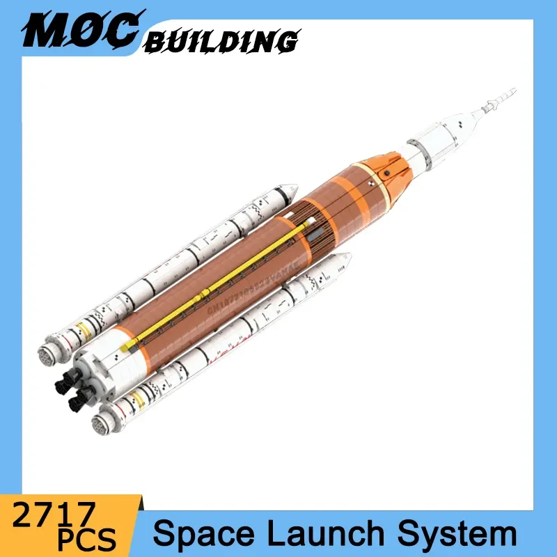 

DIY High-Tech Space Launch System Model Building Blocks 1:110 Scale Rocket Assembly Bricks Aerospace Exploration Toys Kids Gifts