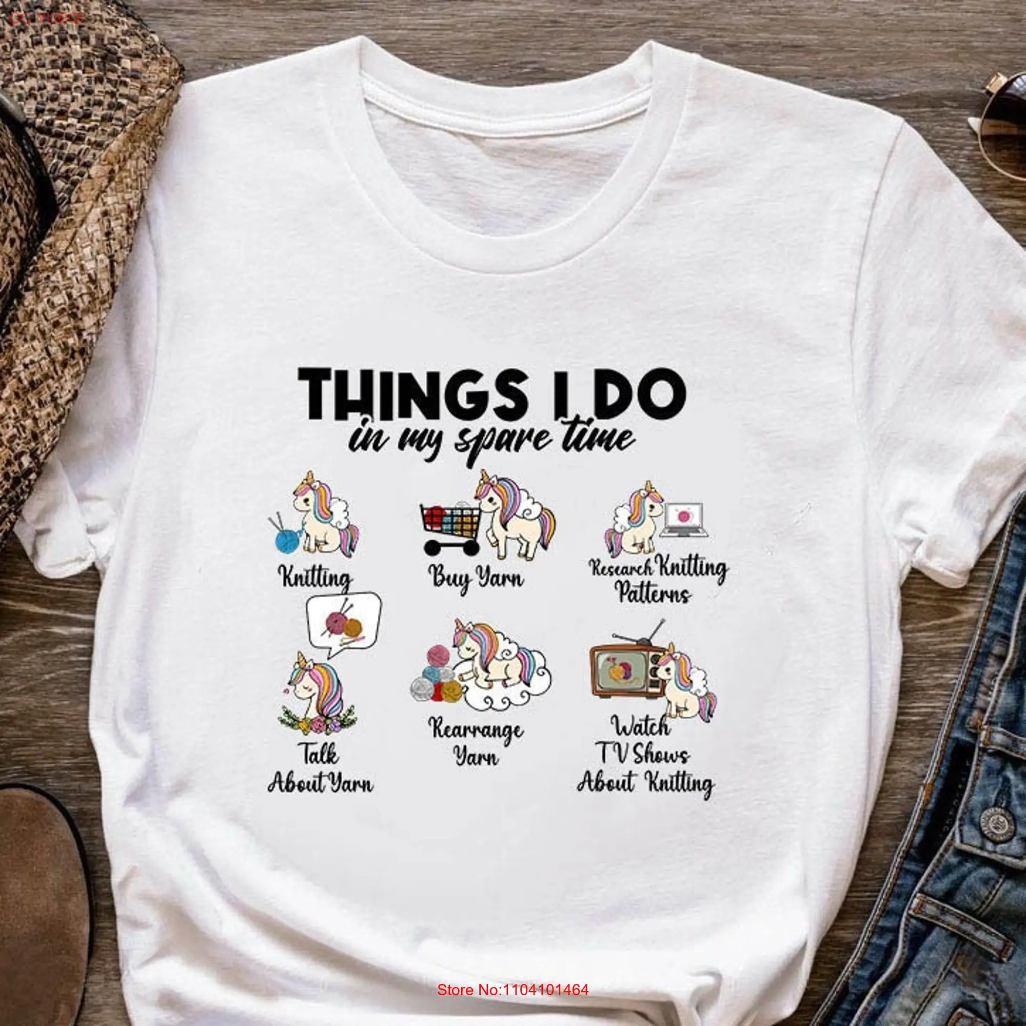 Вязаная футболка Я делаю в моем запасном времени Вязаный вязаный трикотаж Love To