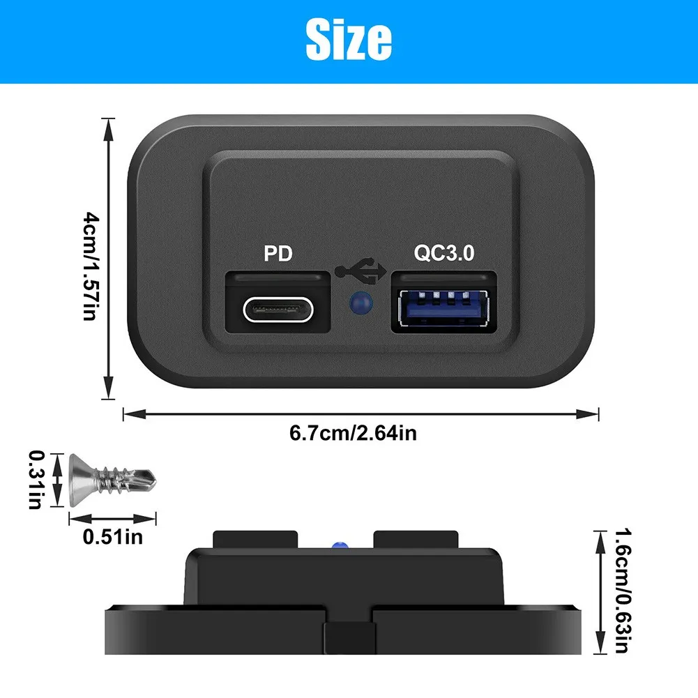 

Автомобильное зарядное устройство с двумя USB-портами, 12/24 в