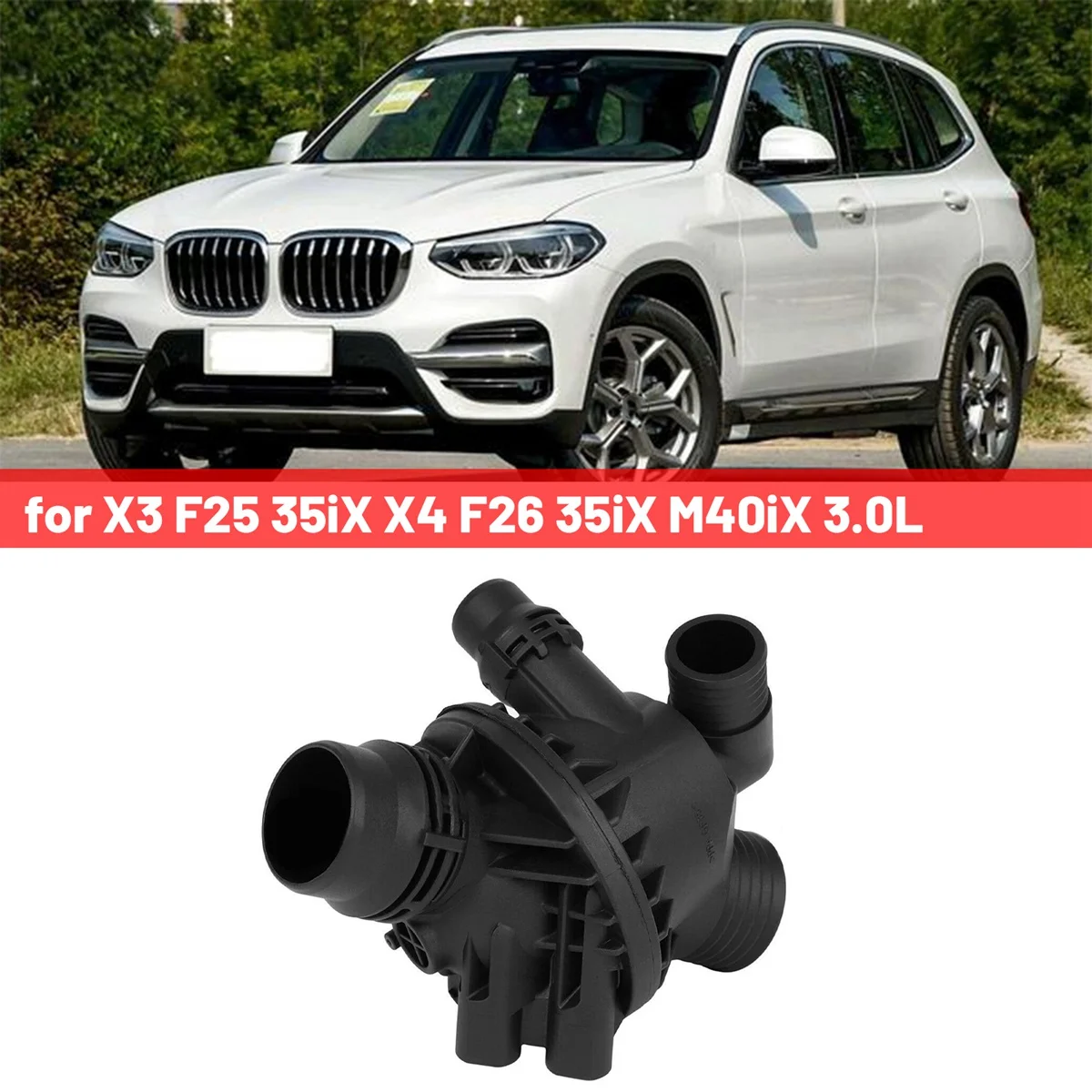 11537586784 термостат охлаждения двигателя для автомобилей BMW X3 F25 35IX X4 F26 M40IX 3.0L