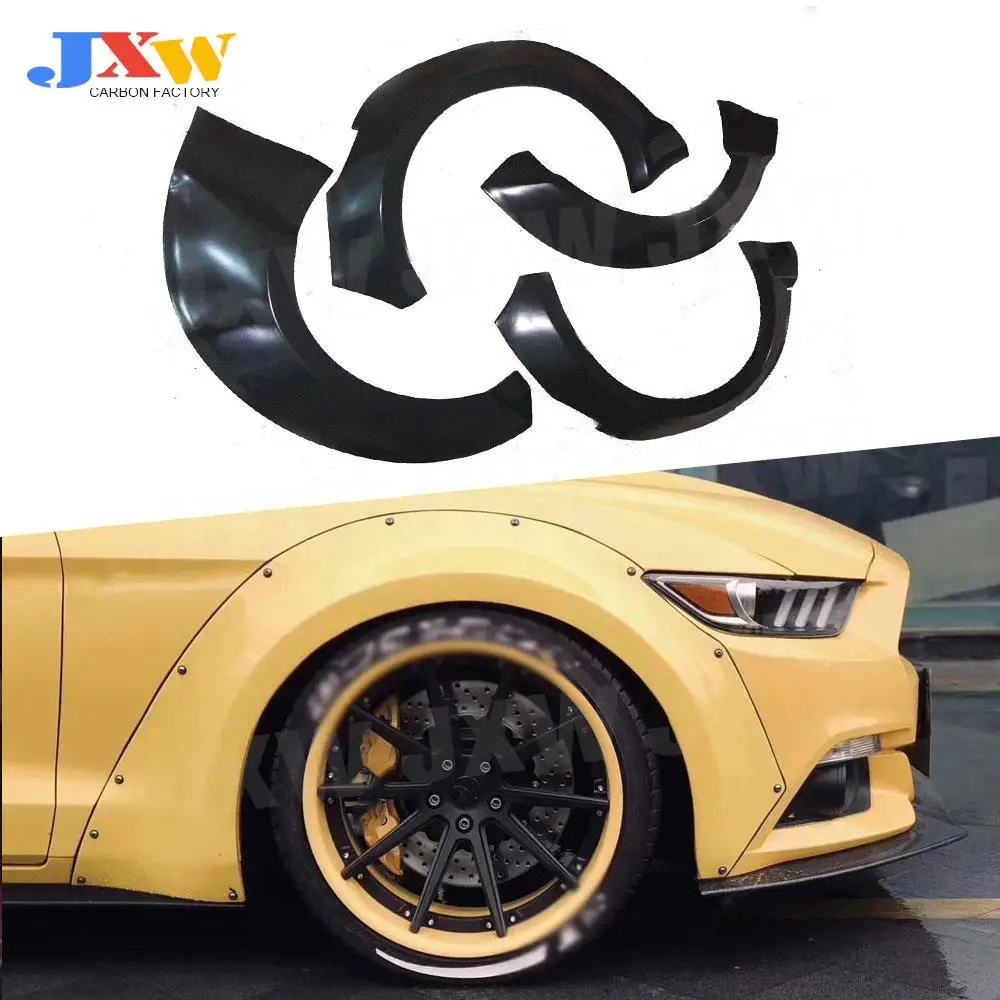 

Car Wheel Wide Eyebrow Round Arc Fender Mud Flaps Mudguards Splash Guards body Kit For Ford Mustang Coupe 2015-2017