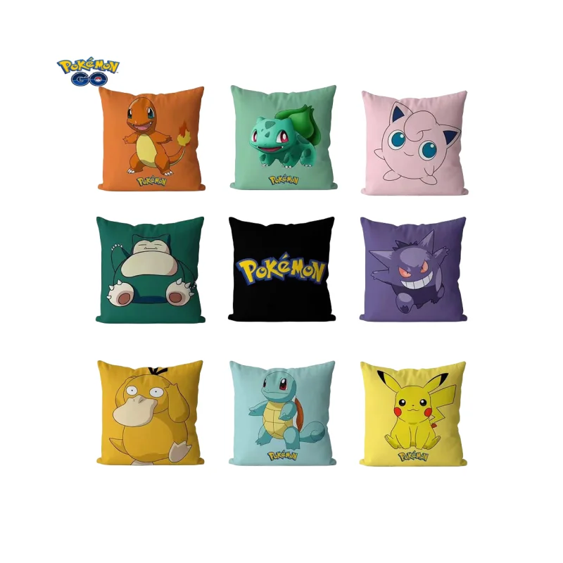 

Pokémon Cute Cartoon Animation Pillow Pikachu Double-Sided Back Cushion High-Looking Pillow Case Gift
