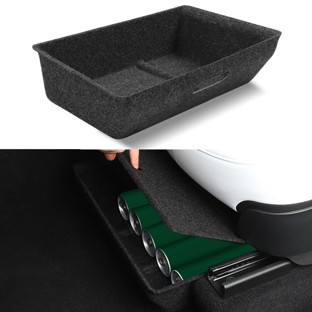 

Under Car Seat Storage Box ModelY Driver Passenger Seat Organize Case For Tesla Model Y Styling Accessories