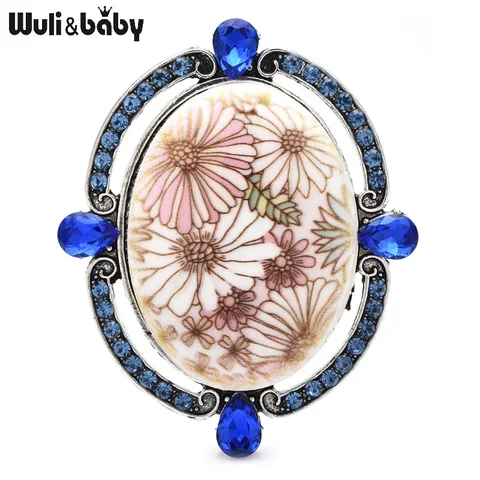 Броши Wuli&baby цветочный дизайн