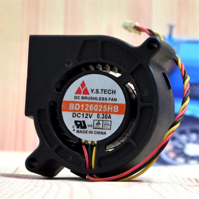 Фото BD 126025 HB 6CM 6025 12 В 0,30 А трехпроводной вентилятор охлаждения турбины №2