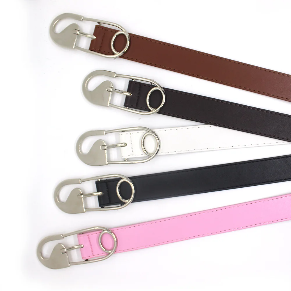 PU Leather New Pin Button Head Belt Women's Jeans Skirt Accessories Fashion Versatile Belt 105CM