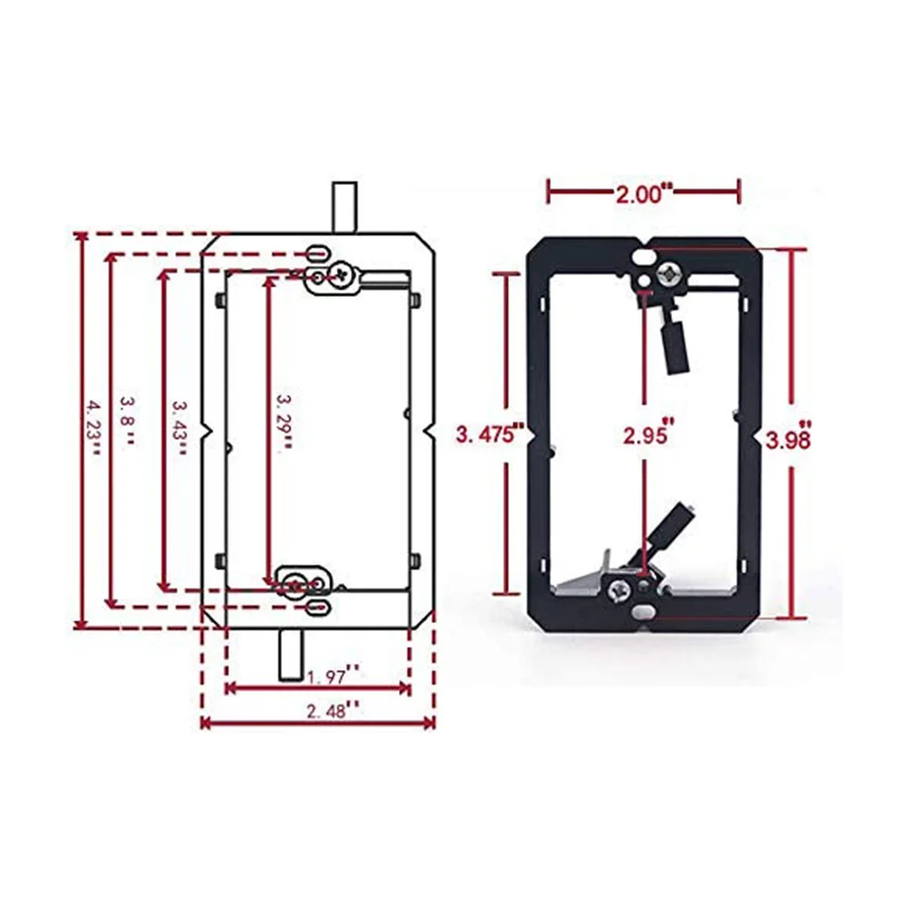 Монтажный кронштейн низкого напряжения (1 комплект) для одной настенной пластины