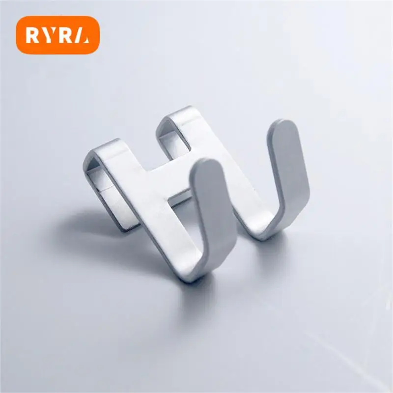 

H Shape Metal Hook Bathroom Accessories Shower Frameless Bathroom Hardware Kitchen Rag Storage Rack Space Aluminum Organizer