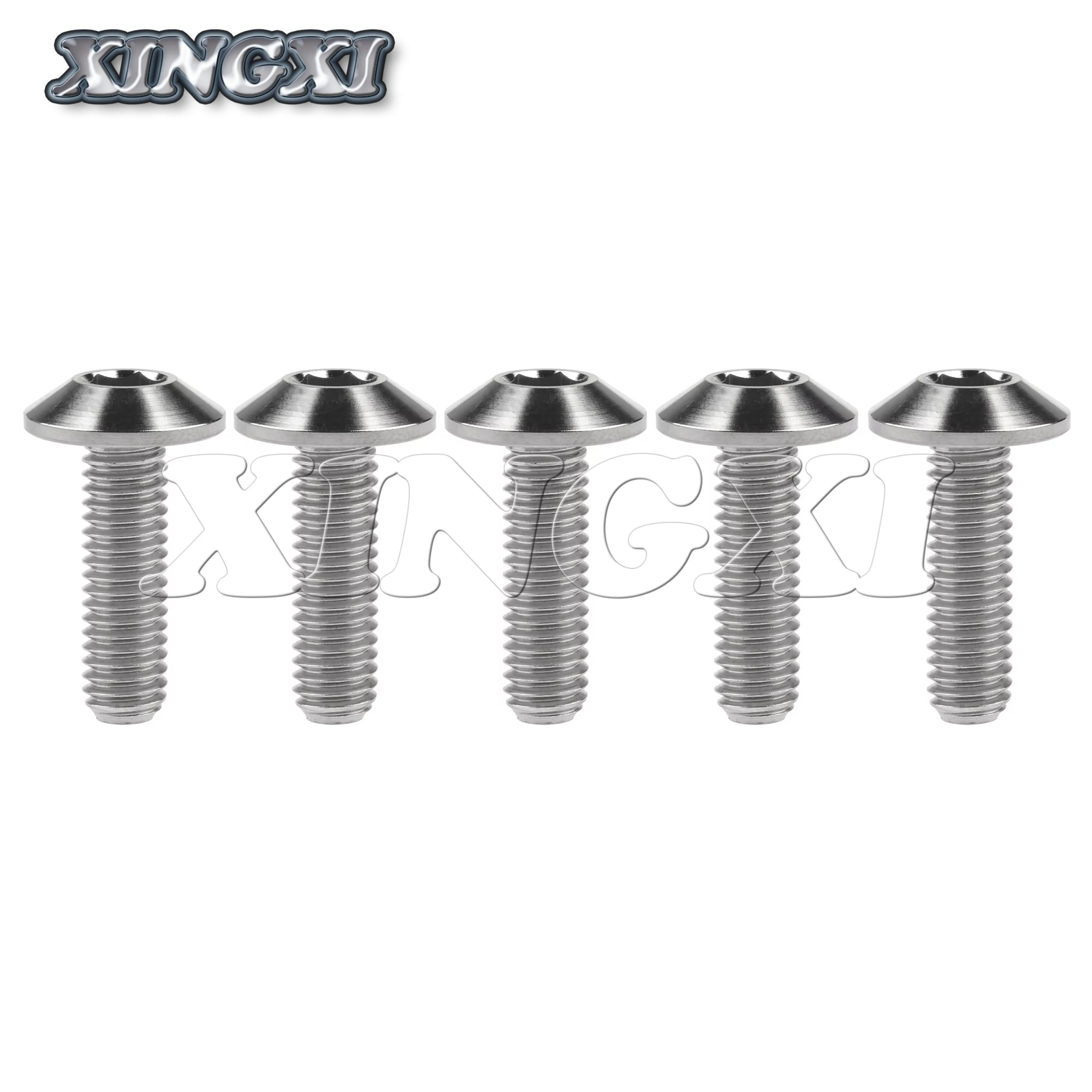 

Xingxi 5 шт. Титановые болты Ti с шестигранной головкой M6M8X12 15 20 25 30 35 мм Винты Болт для диска мотоцикла Болт M6