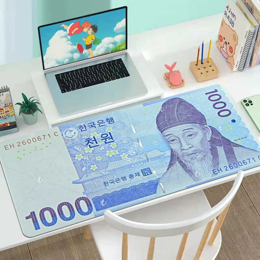 Коврик для мыши MAIRUIGE с наличными и долларами США большой компьютерный коврик XXL