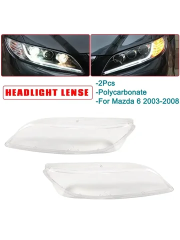 Крышка объектива передней фары для Mazda 6 2003 2004 2005 2006-2015, прозрачный корпус автомобильной фары, прозрачный абажур