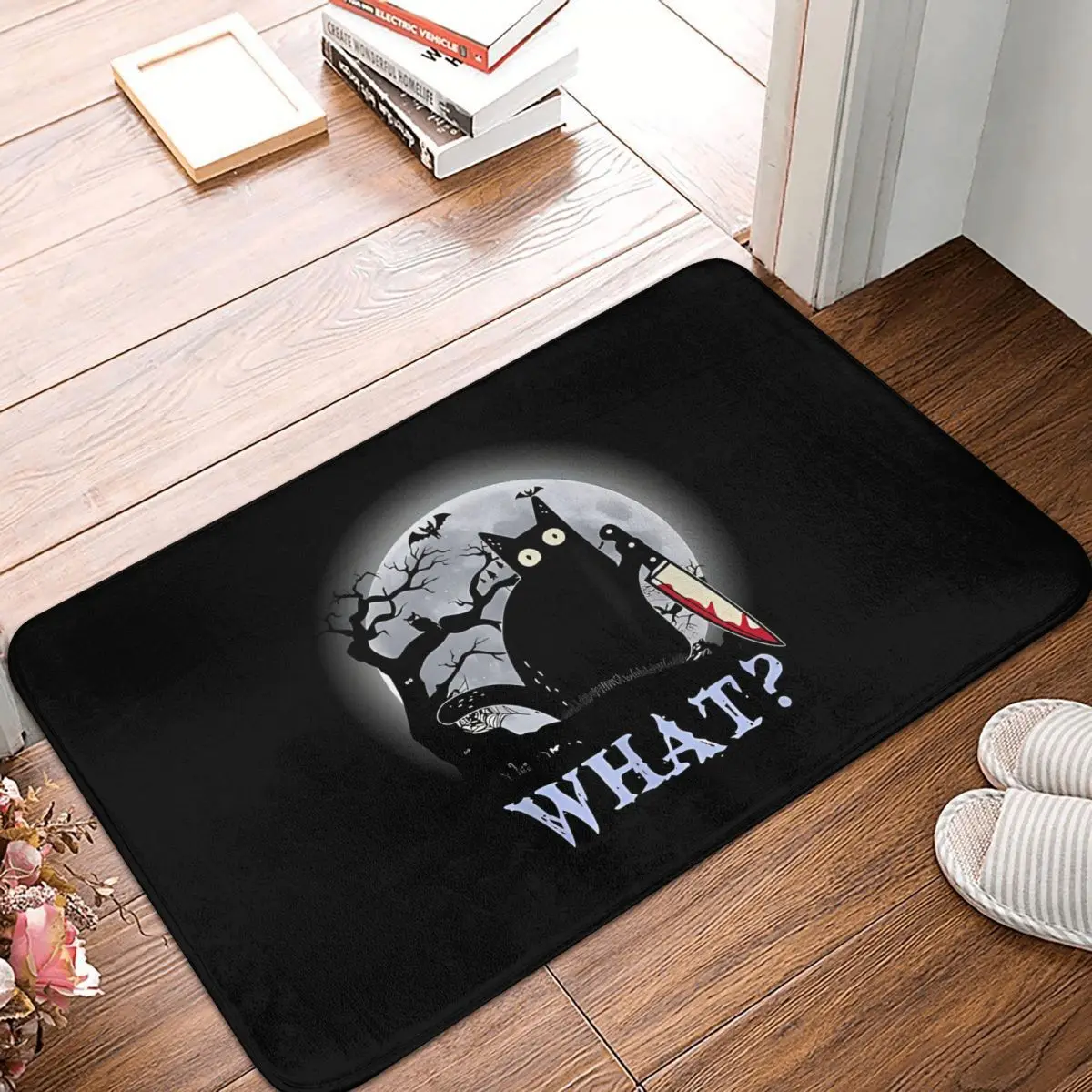 

Нескользящий Придверный коврик с черной кошкой, ковер для гостиной и кухни, уличный ковер, Современный домашний декор