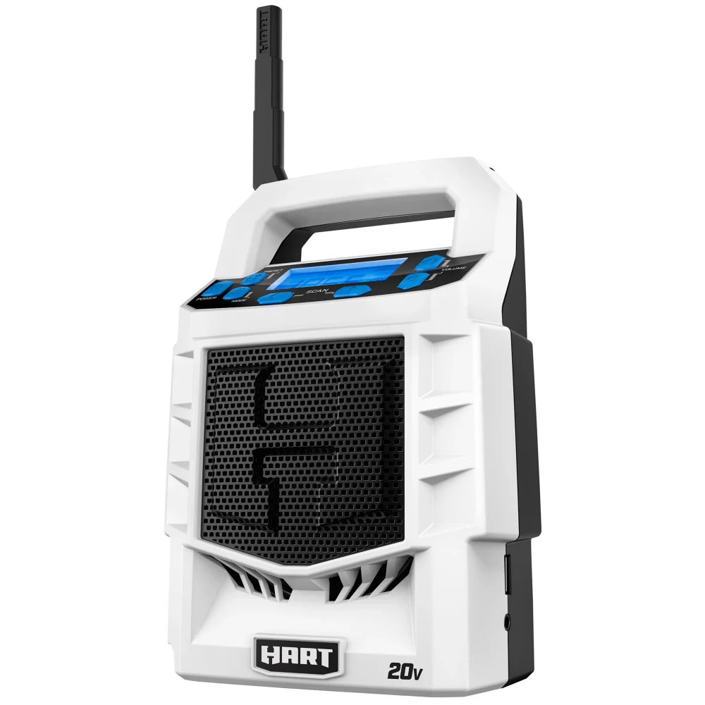 Portable AM/FM Radio, White/Black, HPAD01