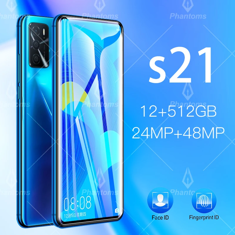 

S21 Ultra Global version Smart Phone 6800mAh Mobile Phone 16+512GB Android 11 Smartphone 7.3inch 24MP+48MP HD Camera Cellphone