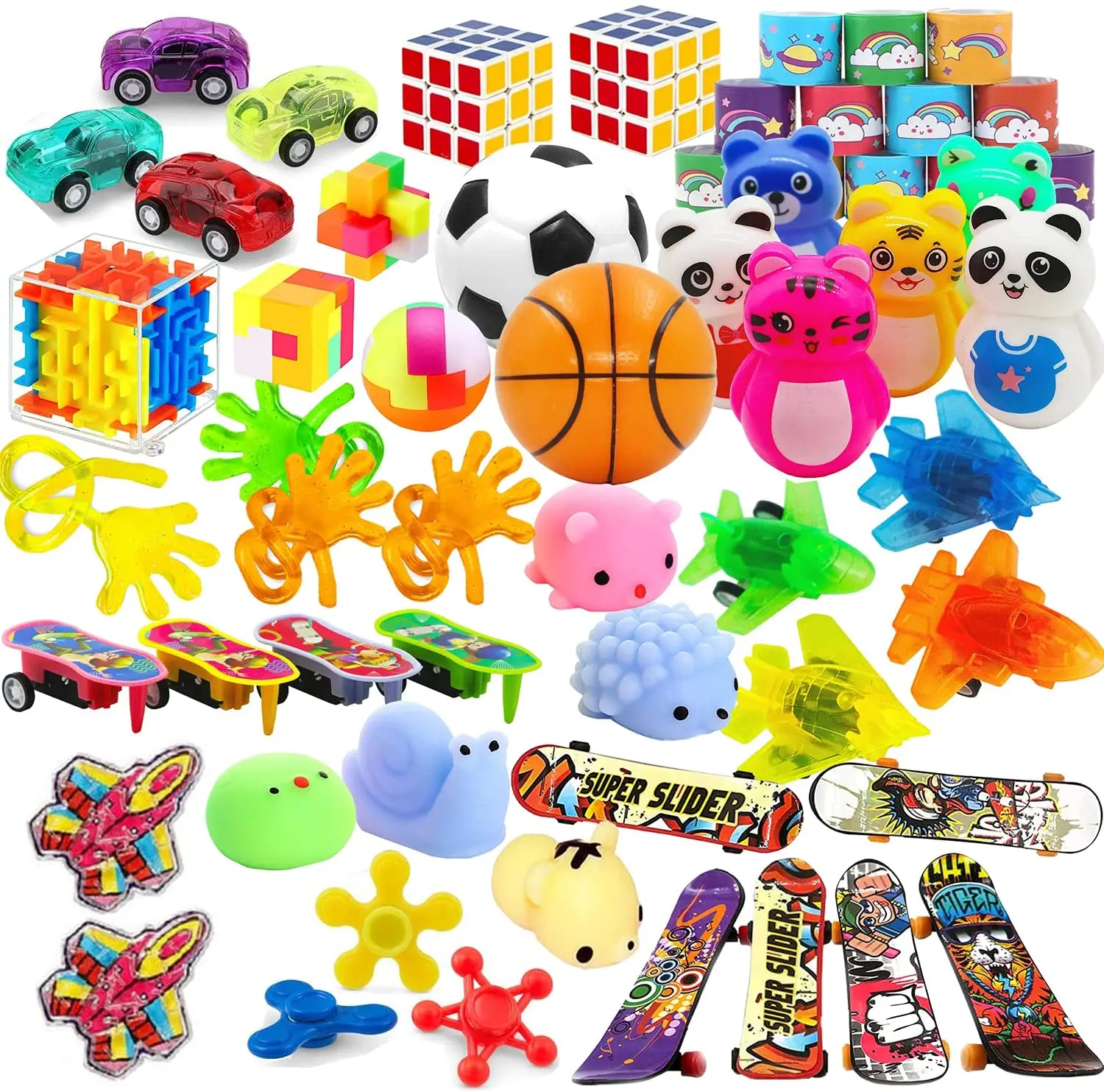 

52 Pack Party Favors Toy for Kids Birthday Bag Fillers Stocking Stuffer Carnival Prizes Treasure Box Toys Pinata Stuffers Goodie