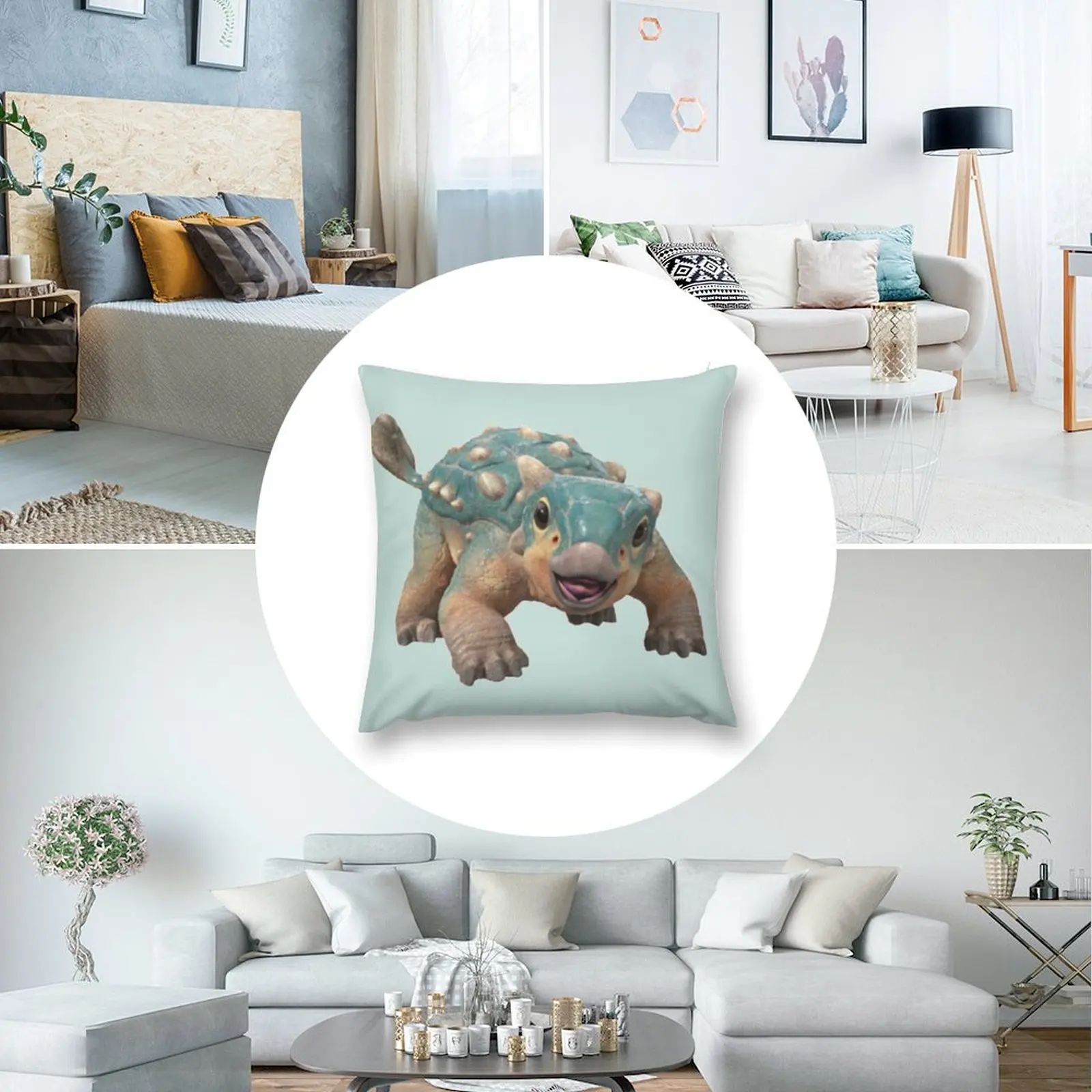 Bumpy диванная подушка с анкилозавром лупвентрис подушки для детей наволочки