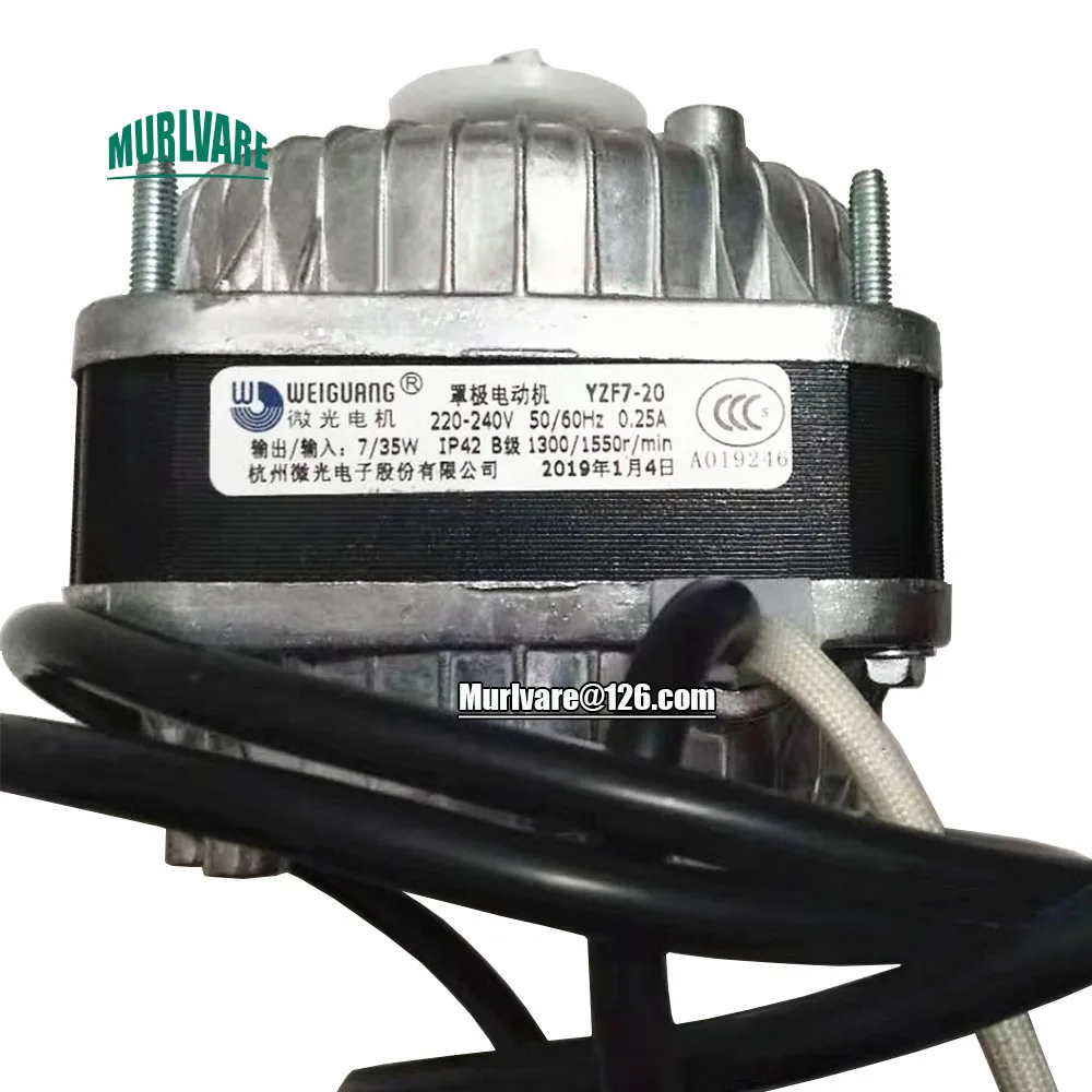

Condenser Motor Fan 7/35W 220-240V 50/60Hz 0.25A 1300/1550r/min WEIGUANG YZF7-20 Motor For SANYO Refrigerator