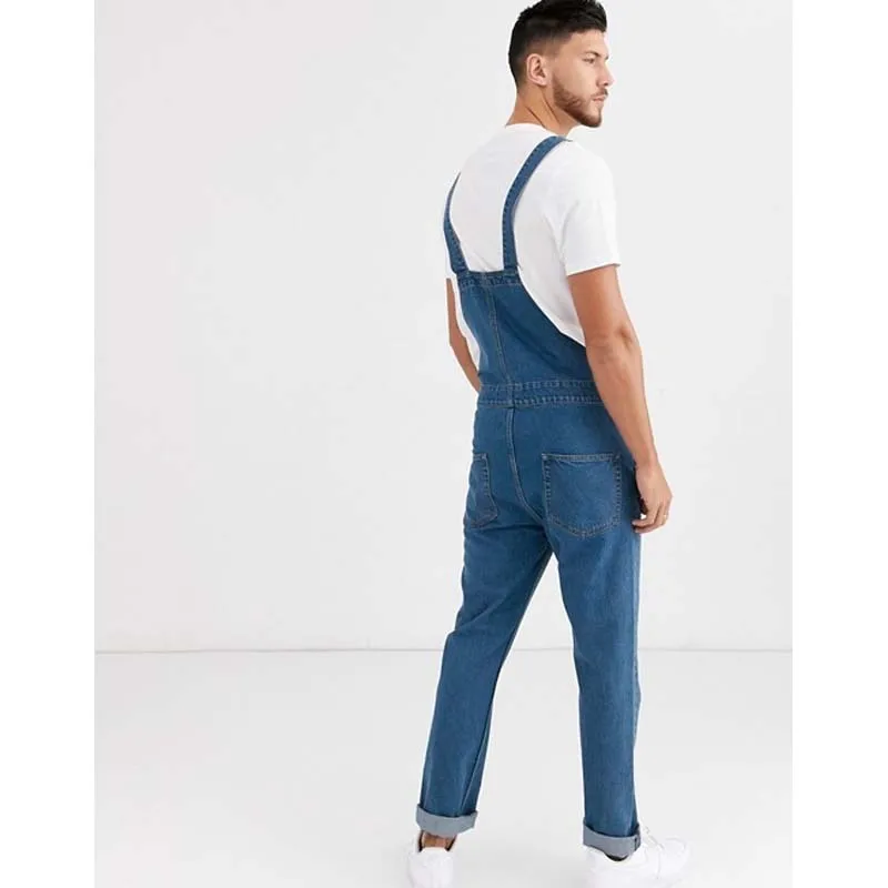 ZOOY Solid Men Jumpsuit Loose Denim Suspender Man Fashion High Quality Gallery Dept Bottoms Designer Work Pants Hip Hop Clothing